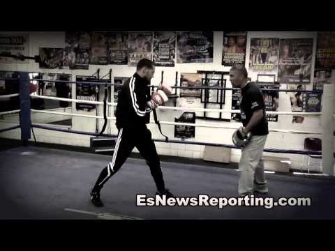 Joel Diaz Working Mitts With UFC Star Cub Swanson