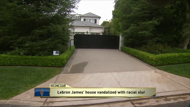 Lebron James House Vandalized With Racial Slur - 2017 NBA Playoffs - May 31, 2017
