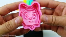Kids Toddler Learn Teach Rainbow Colors Toys Children Creative Play Doh Hello Kitty Cat Do