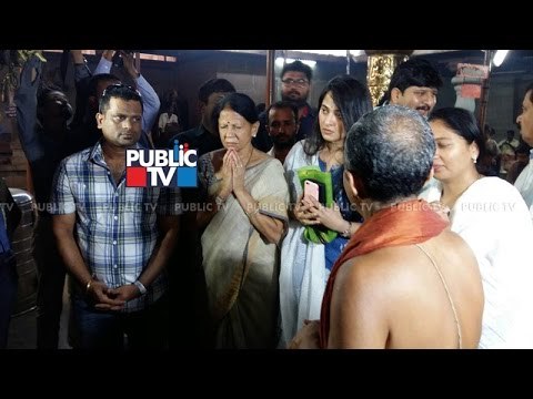 Actress of Baahubali2 movie Anushka Shetty Visits Mulki Bappanadu Durga Parameshwari Temple