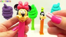 Pez Candy Dispenser Play Doh Surprise Toys! Play Chupa Chups PopUps! and Learn Colors with