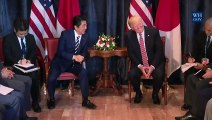 Prime Minister Abe And President Trump Hold Meeting On North Korea