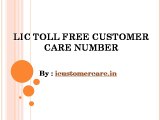 LIC Toll Free Customer Care Number