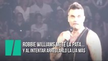 El momento incómodo de Robbie Williams en su concierto