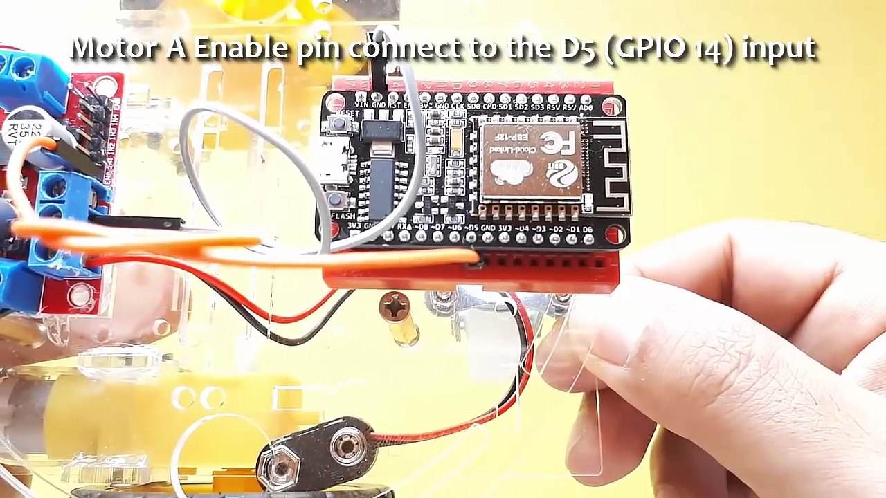 NodeMCU ESP8266 Project 03  WiFi Robot Car Controlled by Application (Wifi Bot   Android   IoT)