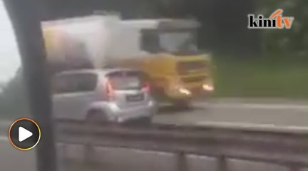 Myvi dipandu lawan arus di Lebuhraya PLUS