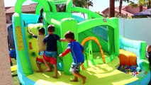 GIANT BIGGEST WATER SLIDE BOUNCER Kids Little Tikes Bounce House Wet Dry Summer Water Park