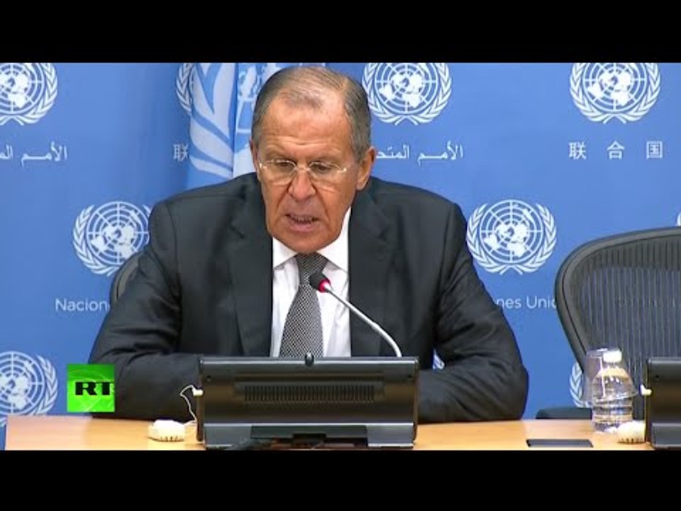Russian FM Lavrov press conference following UNGA speech (Streamed live)