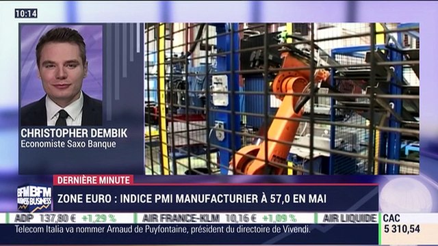 Le point macro: L'indice PMI manufacturier de la zone euro est en hausse - 01/06