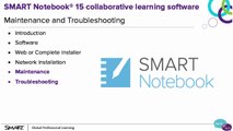 SMART Notebook 15 - Video 5 Maintenance &daw Troubleshooting