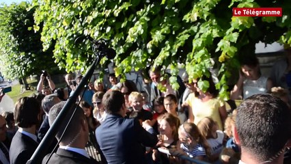 Emmanuel Macron. Visite au Crossa Etel