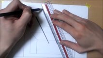 【トリックアート】紙に穴を開けてハシゴをかける方法　Trick_Art_on_Paper,_Drawing_3D_Hole&Ladder