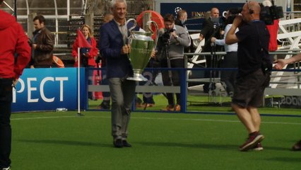 Download Video: Welsh legend Rush delivers Champions League trophy