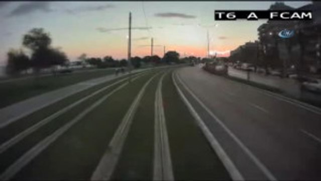 Sosyal Medyanın Gündemine Oturan Olay Tramvay Kamerasında