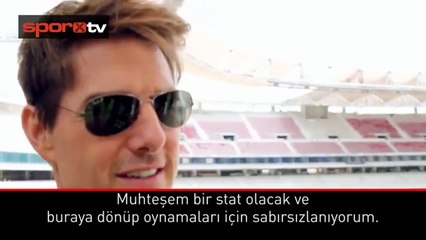 Tom Cruise, Atletico Madrid'in yeni stadını gezdi