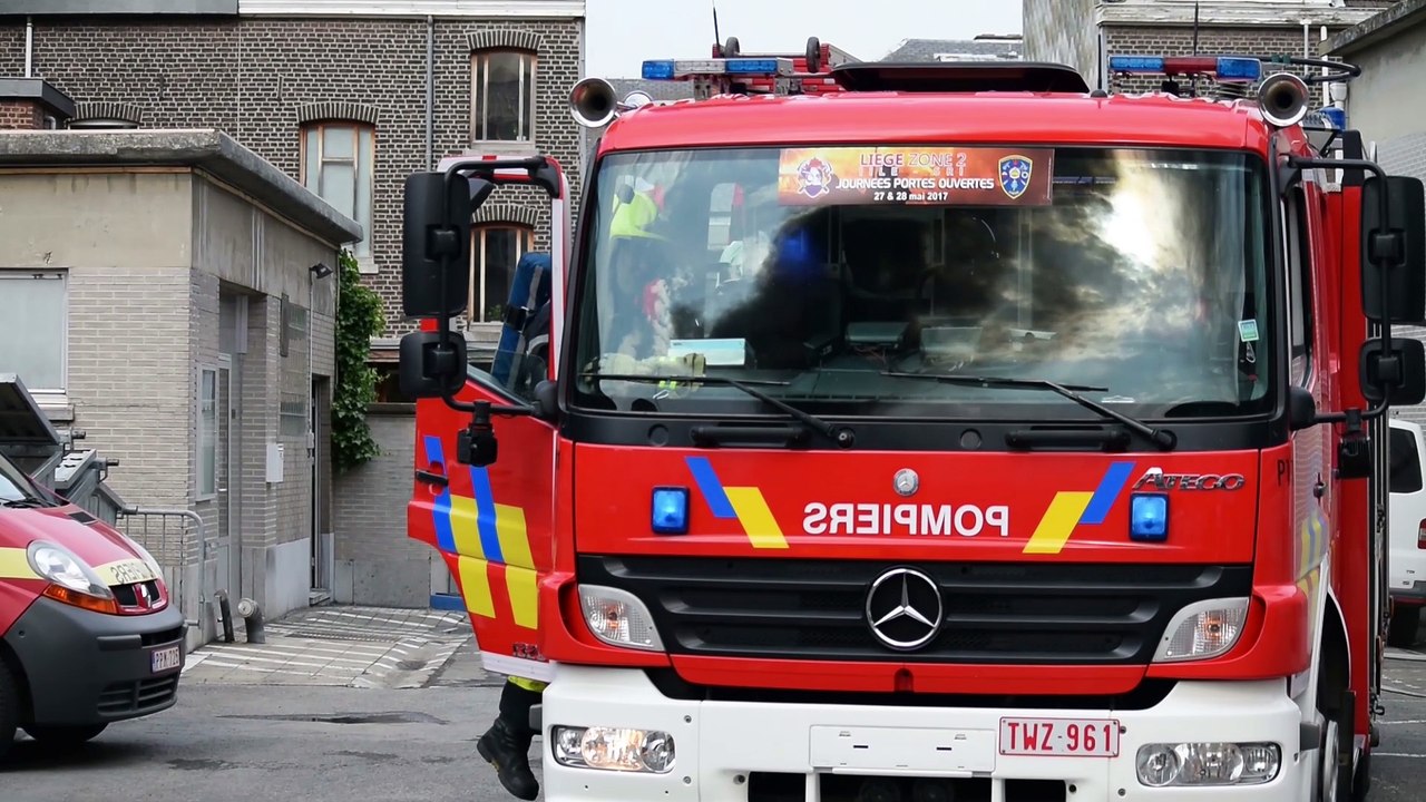 POMPIERS LIEGE 2017 , portes ouvertes , démo fe...