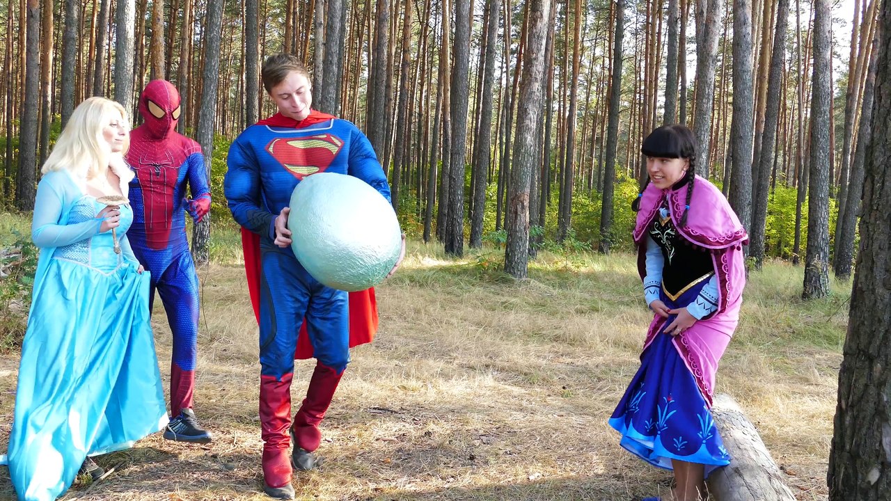 Spiderman found a Dinosaur EGG in the forest ! funny Elsa fights VS Huge T-REX ¦ new episodes ¦ in4K