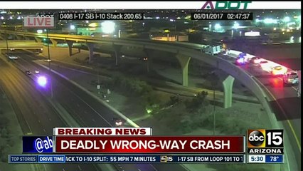 One person dead in wrong-way crash in Phoenix