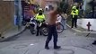 LiveLeak - Colombian cops stop a man with a machete in a very pro way
