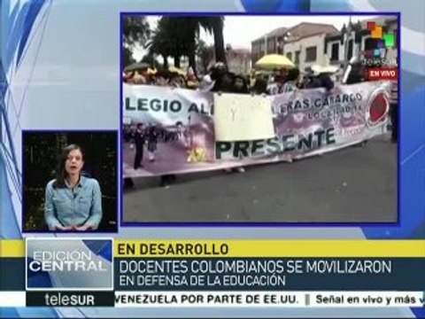 Docentes colombianos seguirán en paro hasta ser escuchados