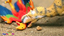 Videos de Dinosaurios para niños Yutyrannus v_s Rajasaurus  dâSchleich Dinosaurios de