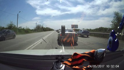 Runaway Tire on Highway