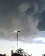 Wall Cloud Swirls Above Poughkeepsie, New York