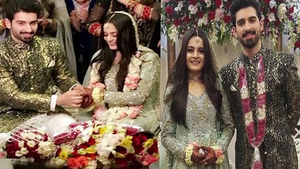 Drama Actress Aiman Khan Engagement (ALBUM) latest