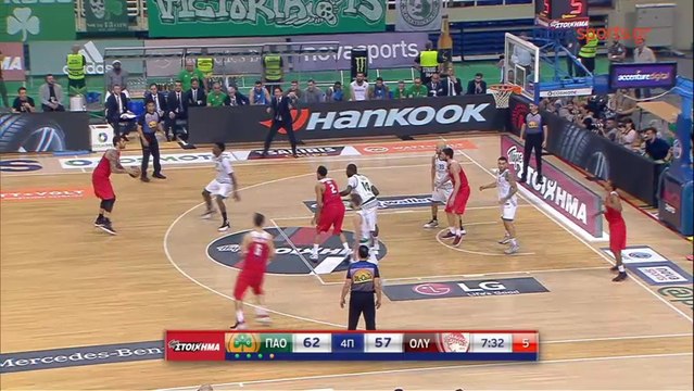 Το τρίποντο του Γιώργου Πρίντεζη από τα 8 μέτρα - Παναθηναϊκός vs Ολυμπιακός - 01.06.2017