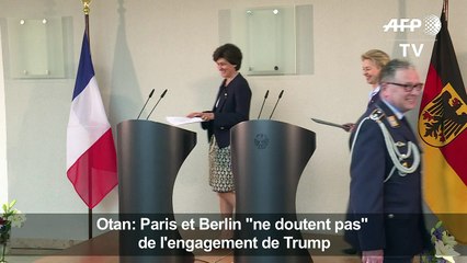Otan: Paris et Berlin "ne doutent pas" de l'engagement de Trump