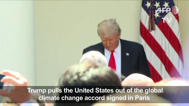 Trump says US to 'cease all implementation' of Paris accord