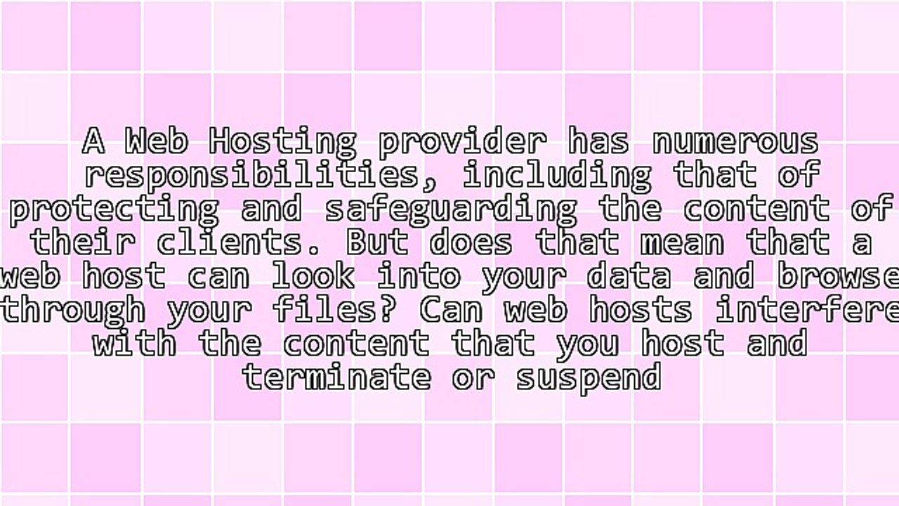 Is Your Web Hosting Provider Responsible For Your Content?