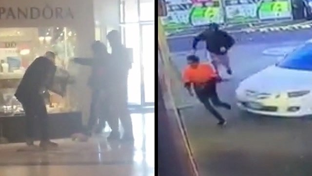 Jewelry Thieves Threaten Shopkeepers & Gas Station Attendant Fights Off Robbers