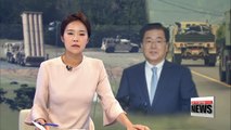 President Moon's national security adviser says S. Korea to assess environmental impact of THAAD deployment
