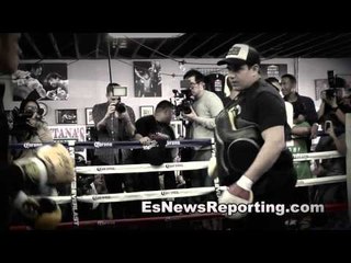 Canelo vs Cotto Who Works Mitts Better? esnews boxing