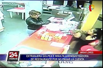 Miraflores: extranjera agrede a administradora de restaurante para no pagar la cuenta