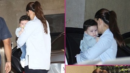 Download Video: Kareena Kapoor And Baby Taimur Spotted At Tusshar Kapoor Son Laksshya's 1st Birthday Bash