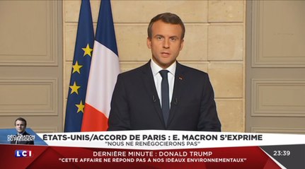 "Make our planet great again": la réponse cinglante de Macron à Trump