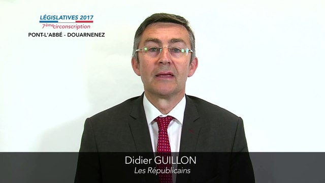 Législatives 2017. Didier Guillon : 7e circonscription du Finistère (Pont-l'Abbé-Douarnenez)