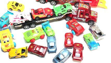 Learning Color With Disney PIXAR Cars Lightning McQueen Msdaack Truck Jeep for kids car toy