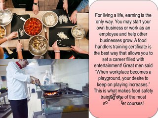 Set a career with food handlers training certificate online!