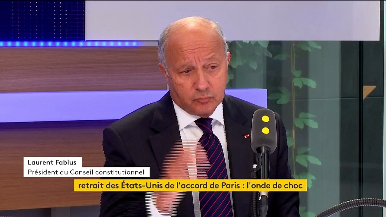 "Faute historique majeure, tissu de mensonges, mobilisation mondiale" : Fabius réagit au discours de Trump