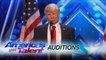 America's Got Talent 2017 - The Singing Trump Presidential Impersonator Channels Bruno Mars