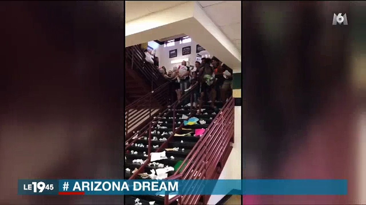 Incroyable scène dans un lycée en Arizona pour fêter la fin de l'année scolaire - Regardez