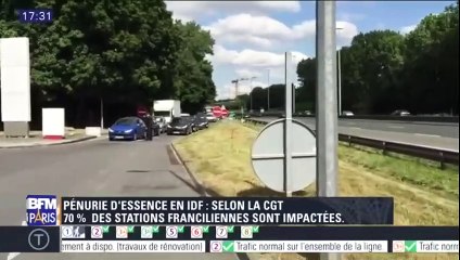 Un automobiliste double tout le monde dans une station service à La Courneuve