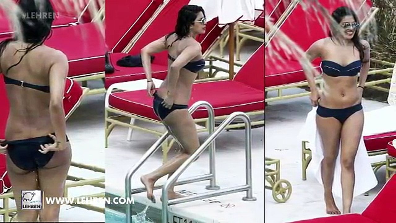 Priyanka Chopra's VULGAR Bikini Pictures In Pool _ LehrenTV - Full HD Video Close Photoshoot