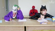Spiderman vs Joker - Real Life Superhero _ catwoman vs joker in classroom
