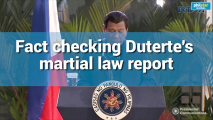 Fact checking Duterte's martial law report