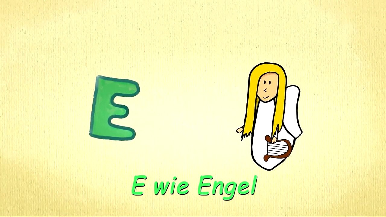 Buchstaben lernen deutsch - das E-LIED - singend das Alphabet lernen - Letter Sounds A-