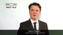 Législatives 2017. Gaëtan Segalen : 2e circonscription du Finistère (Brest)